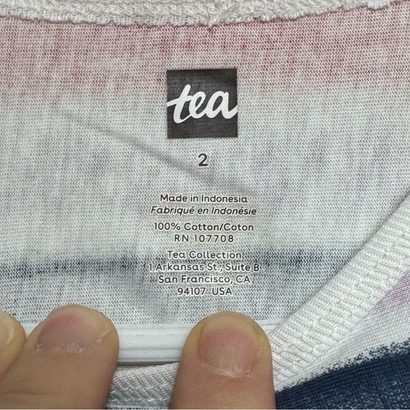 Toddler Tea Collection Everyday Watercolor Stripe Hi-Lo Midi Dress Girls 2 Artsy - Picture 3 of 10